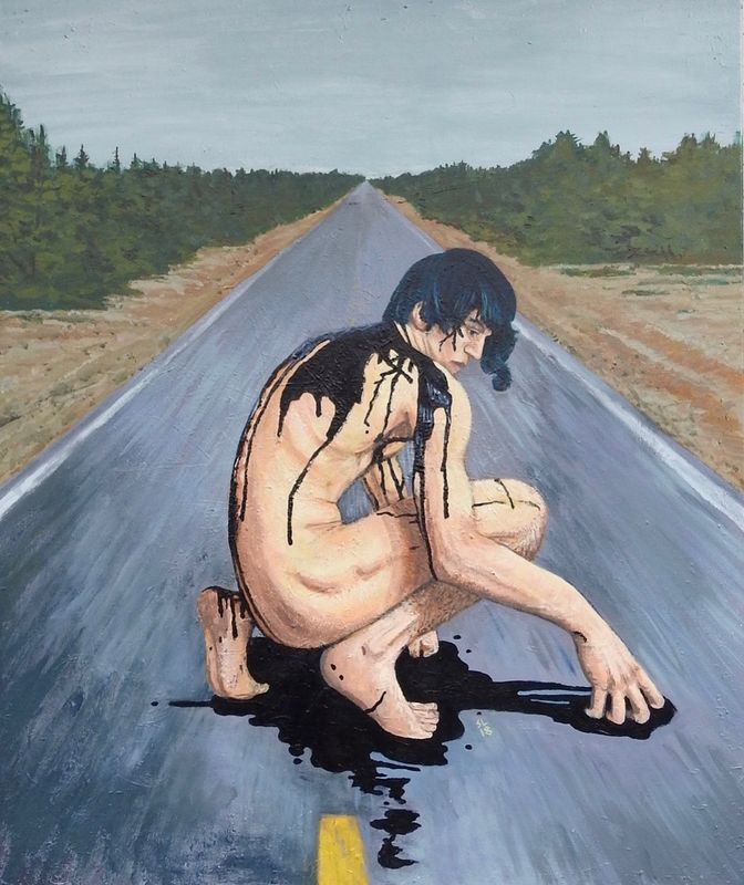 &#39;FALLEN&#39;, 30x36