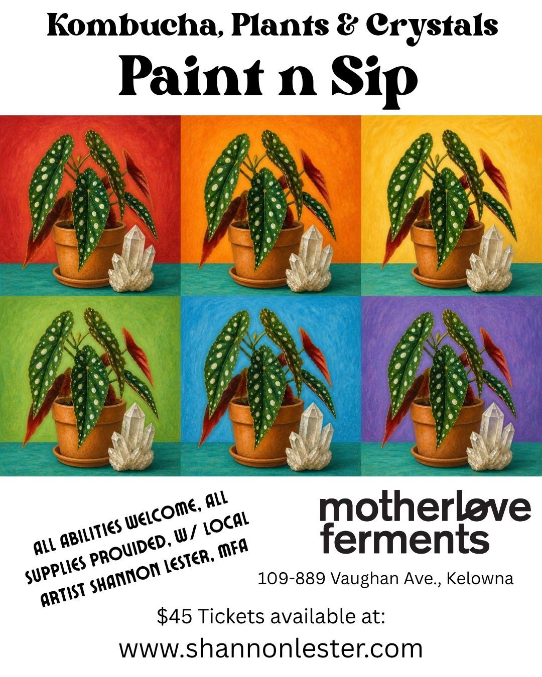 Kombucha PAINT N SIP Sunday, June 7th 3pm