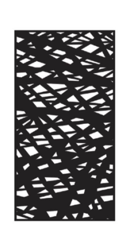 MOSAIQUE - Tôle ep 2mm - côtes finies - Bord plein 30 mm -