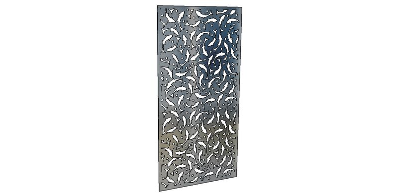 CARPE KOI - Tôle ep 2mm- côtes finies - Bord plein 30 mm -