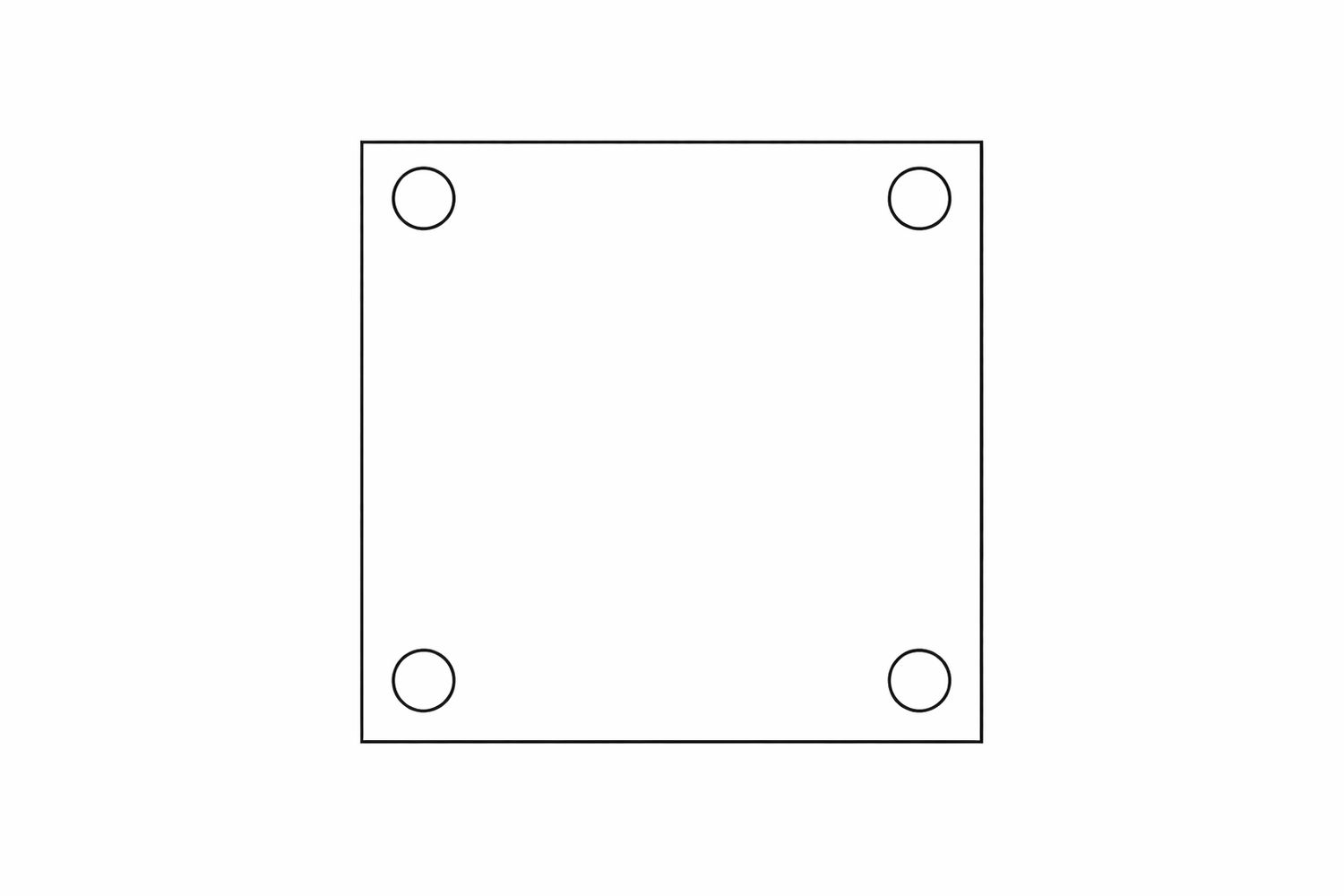 LOT de 10 Platines format au choix avec 4 trous dia 13