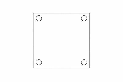 LOT de 10 Platines format au choix avec 4 trous dia 13