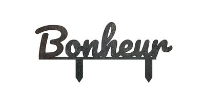 Bonheur - Texte à planter - Décoration de Jardin