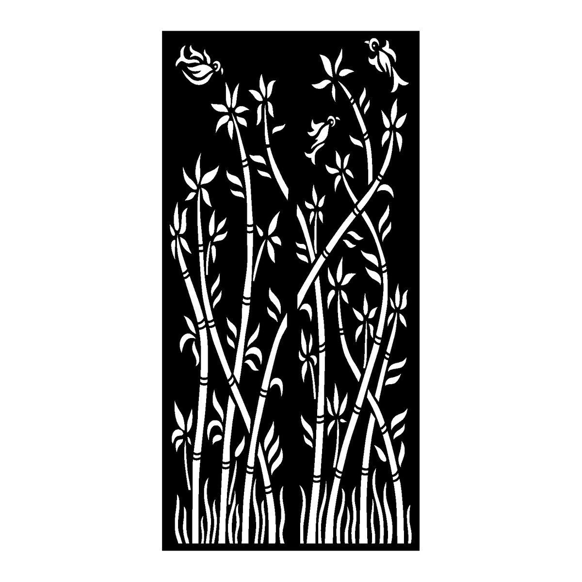 BAMBOU – TF-1238 – Tôle à motifs ep 2 mm – cotes finies – Bord plein 30 mm