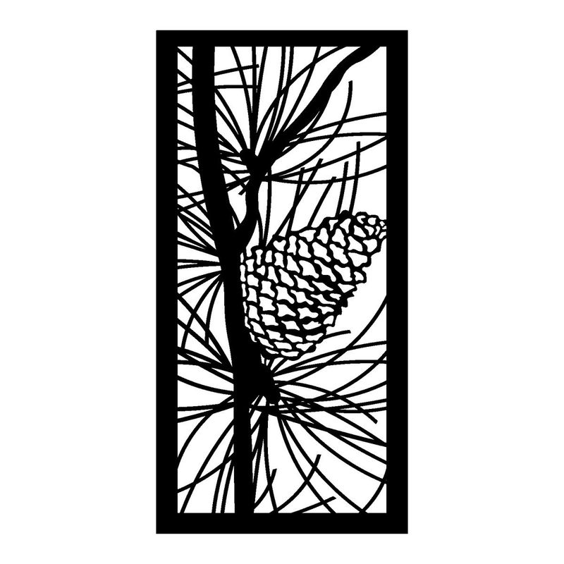 CONIFÈRE – TF-1346 – Tôle à motifs ep 2 mm – cotes finies – Bord plein 30 mm