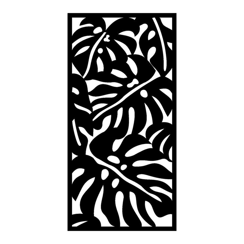 MONSTERA – TF-1361 – Tôle à motifs ep 2 mm – cotes finies – Bord plein 30 mm