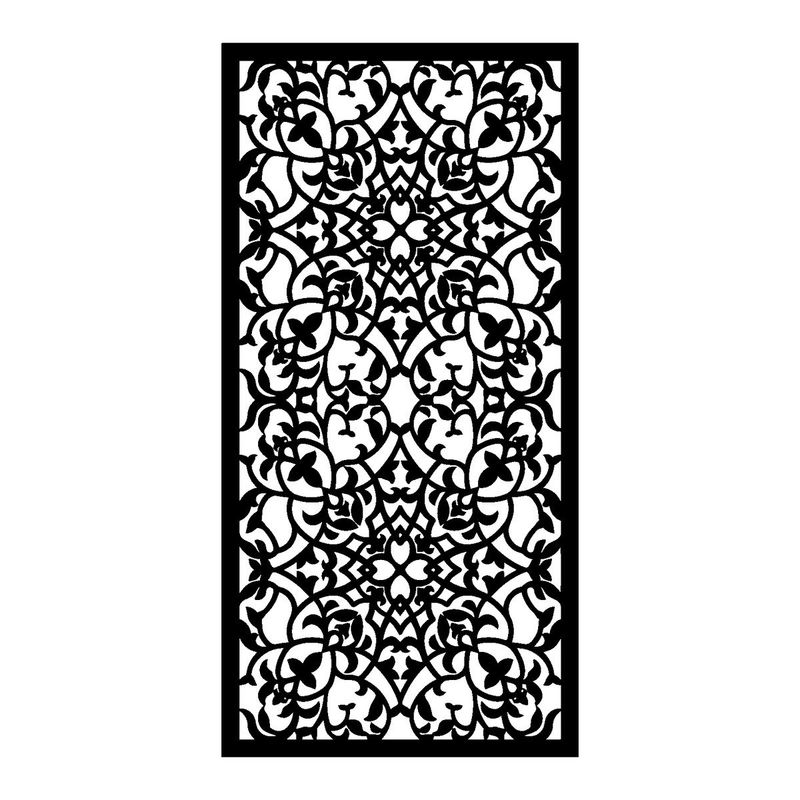 JARDIN – TF-1341 – Tôle à motifs ep 2 mm – cotes finies – Bord plein 30 mm