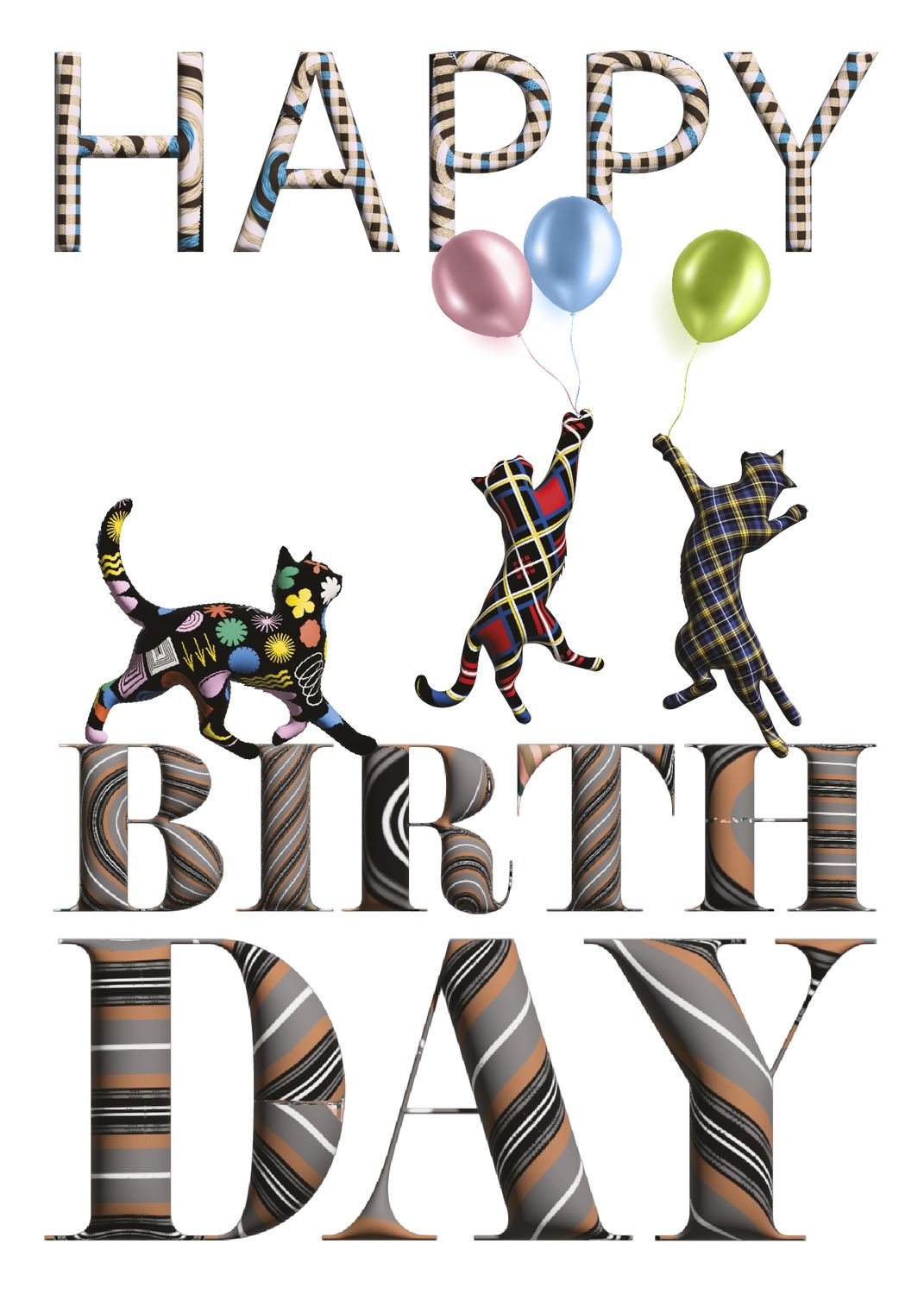 Happy Birthday (Tartan Cats) Birthday