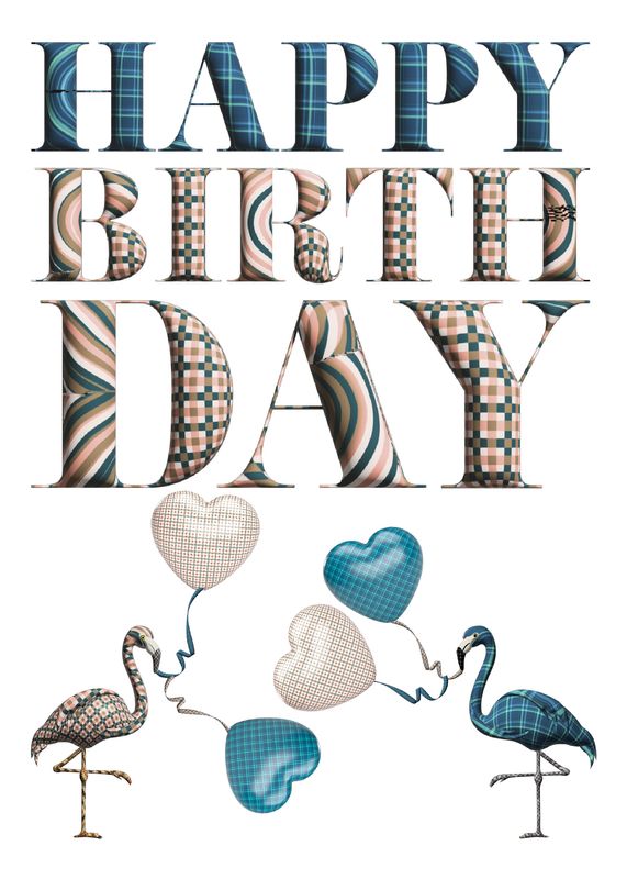 Happy Birthday (Tartan Flamingo's) Birthday