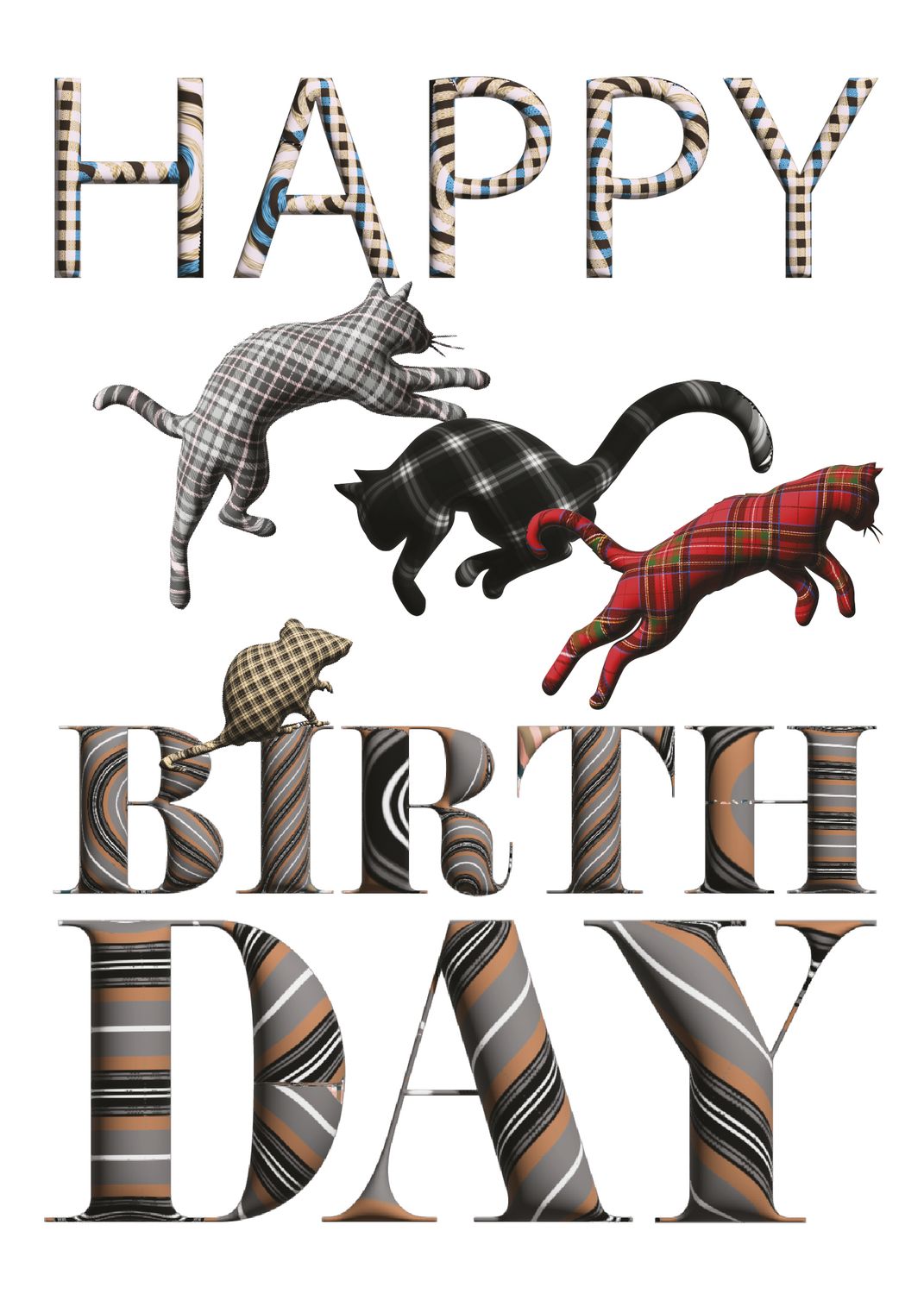 Happy Birthday (Tartan Cats) Birthday