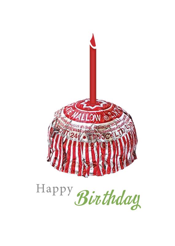 Happy Birthday (Tea Cake with Candle) Birthday