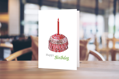 Happy Birthday (Scottish Teacake Candle) Greeting Card