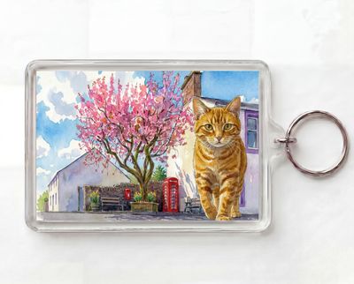 Moira the Moniaive Moggy Acrylic Keyrings