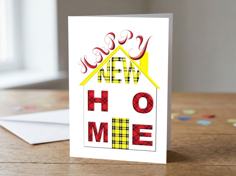 Happy New Home Greetings Card – 5 x 7 Inches