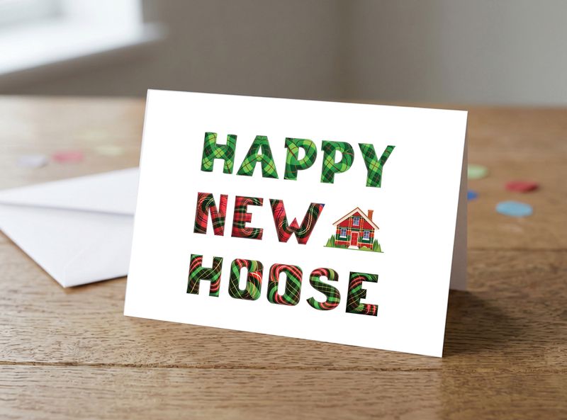 Happy New Hoose Greetings Card – 5 x 7 Inches