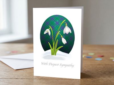 With Deepest Sympathy Snowdrops Greetings Card – 5 x 7 Inches