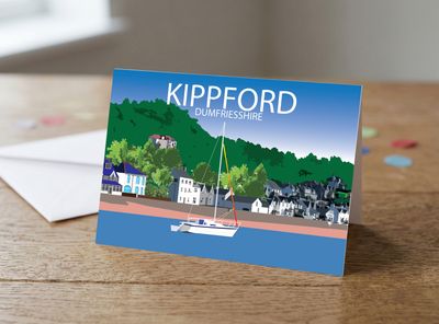 Kippford, Dumfriesshire Greetings Card