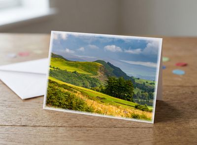 View Towards Tynron Doon Greetings Card