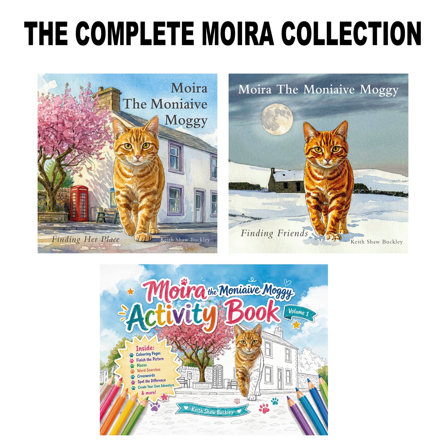 Complete Moira Collection — Two Storybooks &amp; Activity Book Bundle