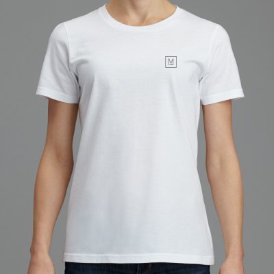 White Logo Tee