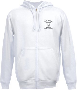 White Embroidered Hoodie