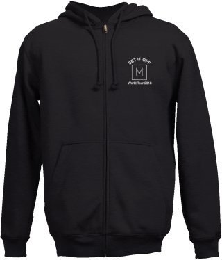 Black Embroidered Hoodie