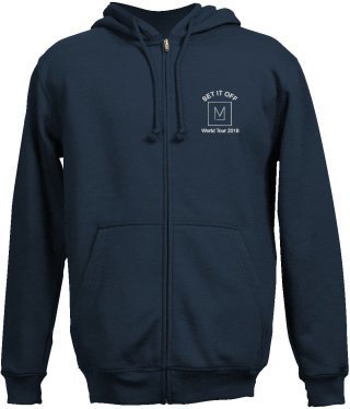 Navy Embroidered Hoodie