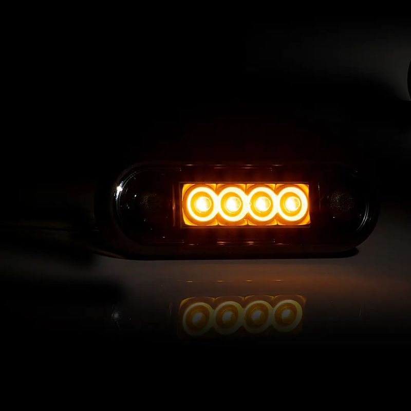 LED Seitenmarkierungsleuchte Dark - orange leuchtend
