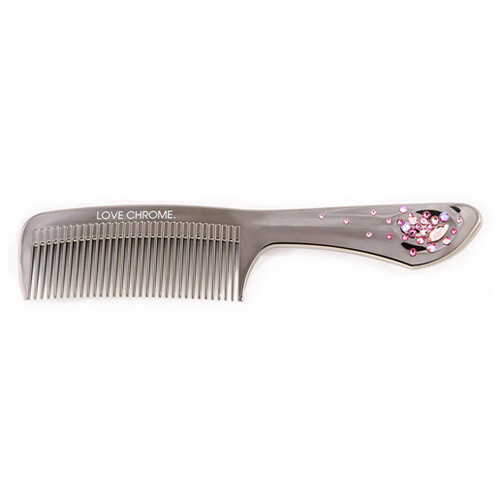 Love Chrome F Cut COMB Pink Swarovski