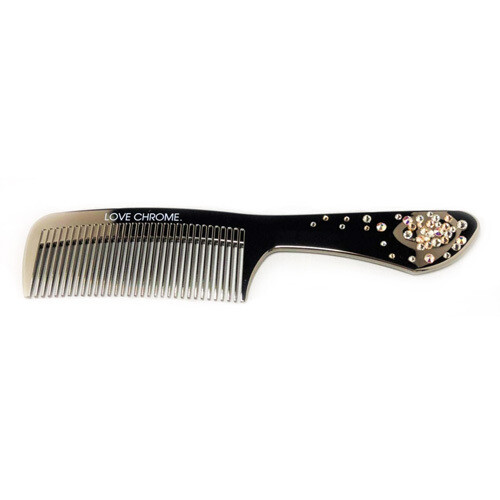 Love Chrome F Cut COMB Black Swarovski