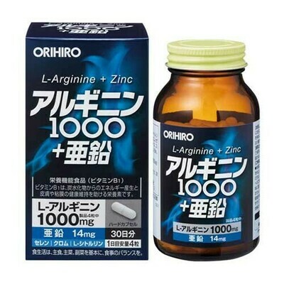 ORIHIRO Orihiro L-Arginine 1000 + Zinc30