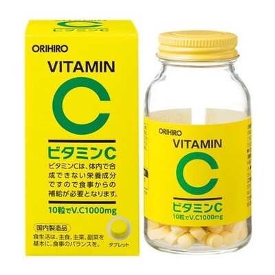ORIHIRO Натуральный Витамин С 1000 мг, 300 штук