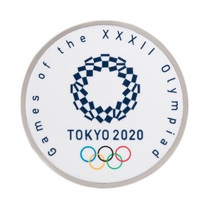 Tokyo Olympic Games 2020 Round or Square Pin Badge, Games: Olympics, Shape: Round