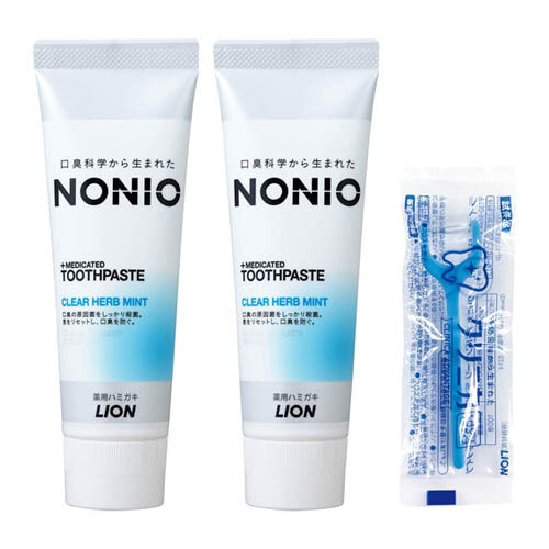 LION NONIO Medicated Toothpaste x2pcs, Type: Clear Herb Mint