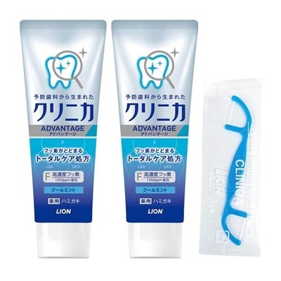 LION CLINICA Advantage Cool Mint Toothpaste x 2pcs