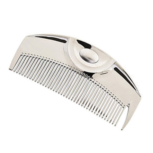 Premium Japanese LOVE CHROME Silver Hair Comb