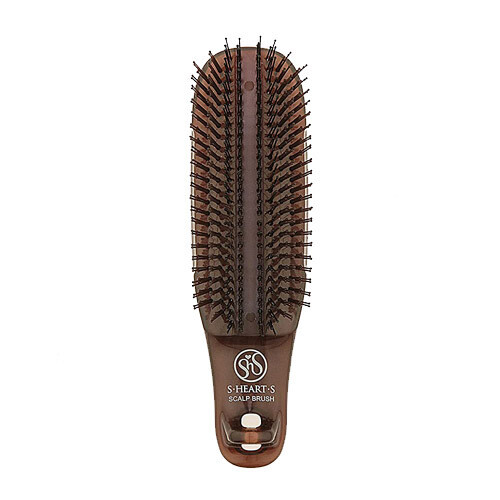 S-Heart-S Short Scalp Brush Brown