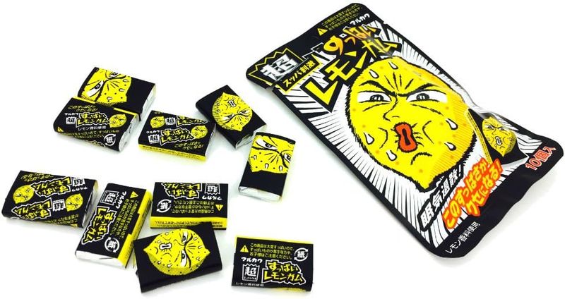 Marukawa Seika Sour Lemon Gum, 10 Packs x 10 Bags