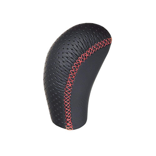 CARMATE RAZO SPORT GRIP KNOB LEATHER 400 RED STITCH