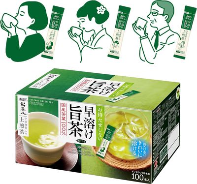 AGF Uji Sencha Green Tea Sticks (100 sticks)