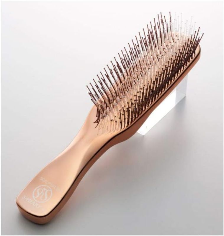 S-Heart-S Long Pink Gold Scalp Brush