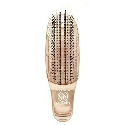 S-Heart-S Short Pink Gold Scalp Brush