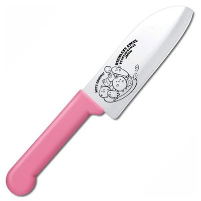 Nagao Tsubamesanjo Children's Knife, Blade Length: 4.5 inches (115 mm), Pink
