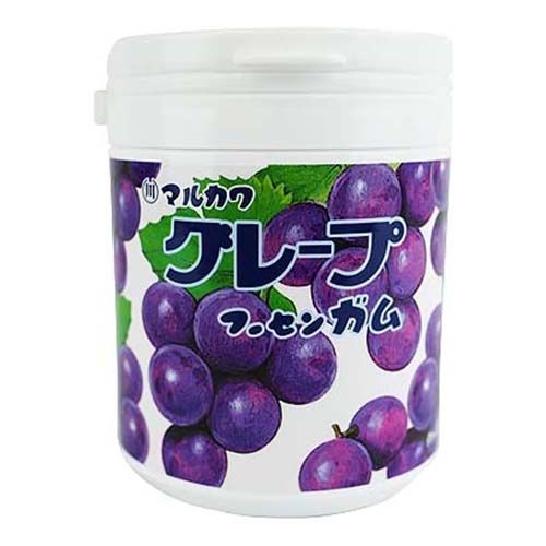 Marukawa Gum Bottle Gum Assorted Set with Bonus (4 Pieces + Carrying Case, Grape)