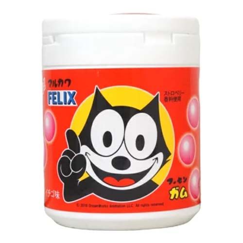 Marukawa Gum Bottled Gum Assorted Set with Bonus (4 Pieces + Carrying Case, Philix Strawberry)