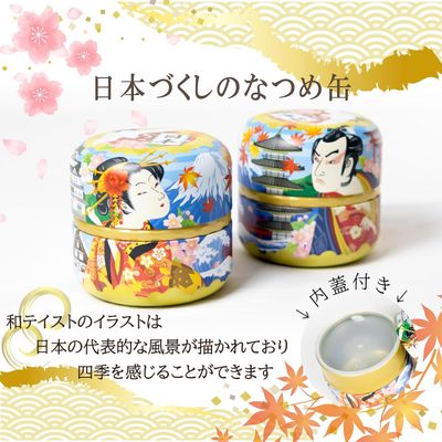 Premium boxed green tea set with Mt. Fuji design