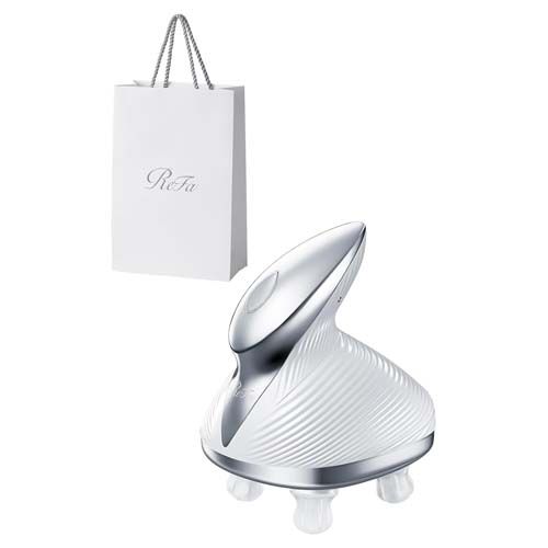 ReFa HEAD SPA — Waterproof Electric Scalp Massager (Black/White) + Original Shopper