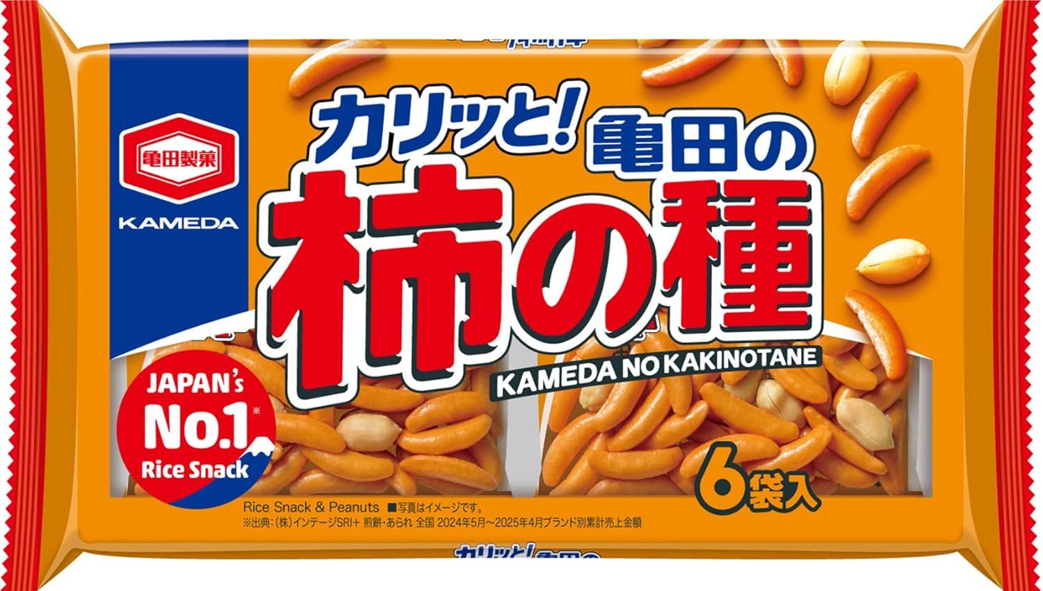 Закуска Kaki no Tane от Kameda Seika — 6-пак, 180 г