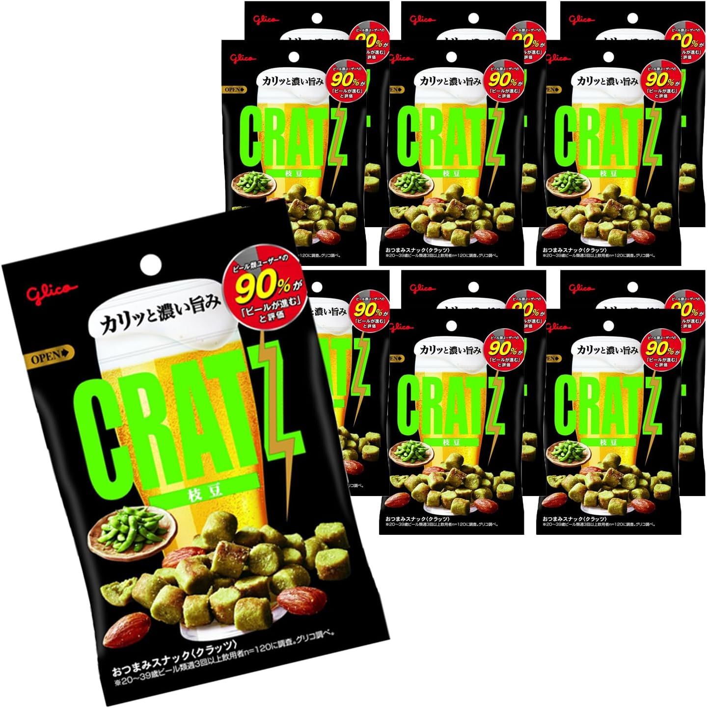 Набор Ezaki Glico Crats Edamame — 12 пакетов × 42 г