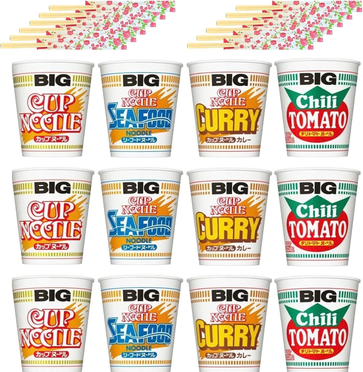 Большой набор Nissin куб-лапши 12 шт